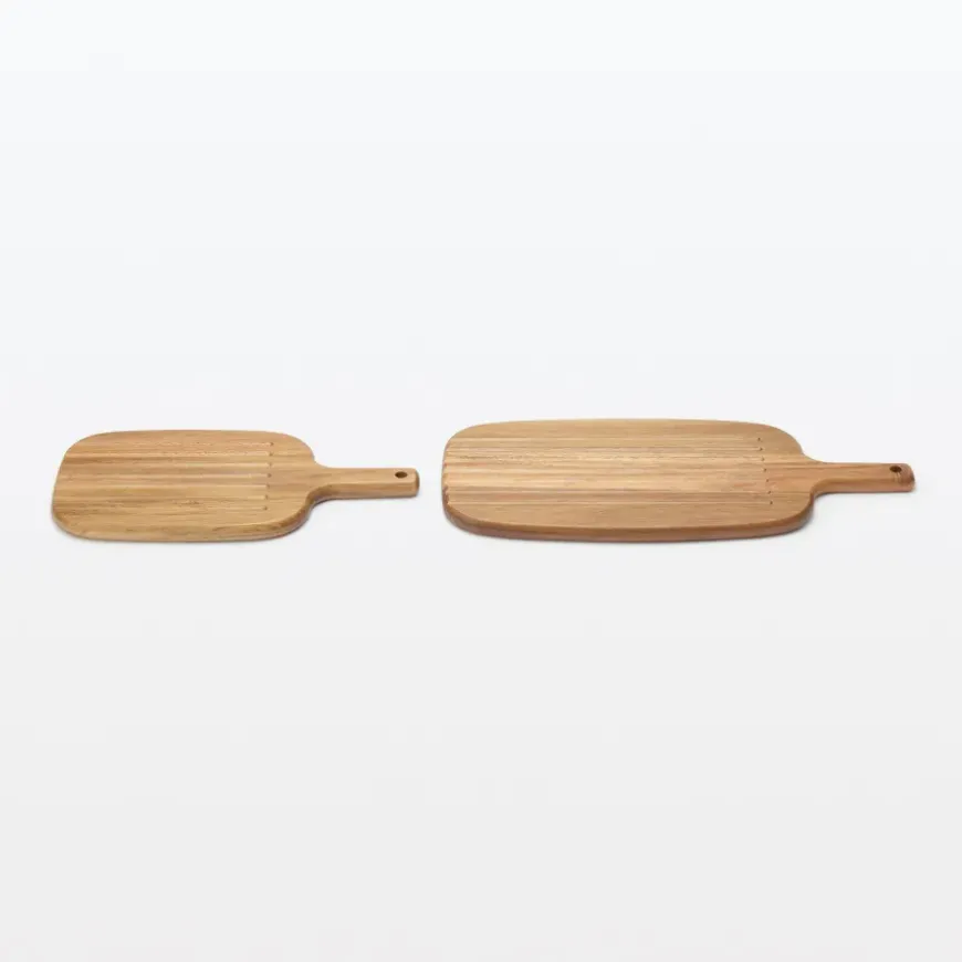 Acacia Double-Sided Cutting Board with Handle - Large