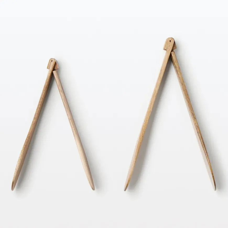 Acacia Foldable Tongs Large