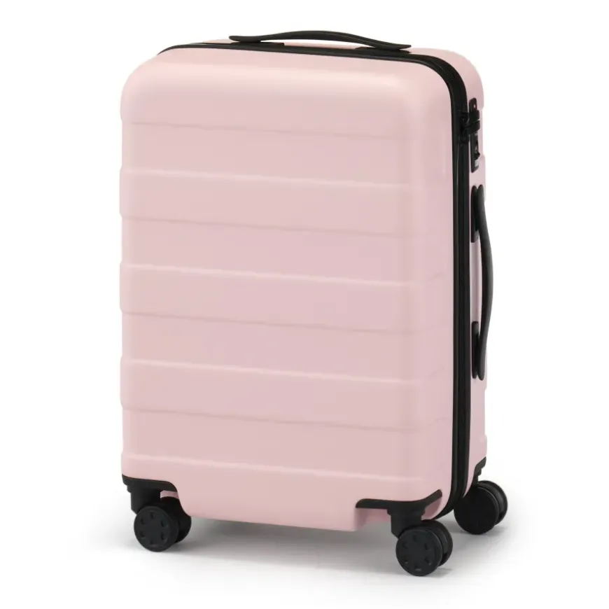 Adjustable Handle Hard Shell Suitcase 36L - Light Pink | Carry-On