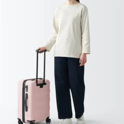 Adjustable Handle Hard Shell Suitcase 36L - Light Pink | Carry-On
