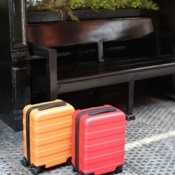 Adjustable Handle Hard Shell Suitcase 36L - Red | Carry-On