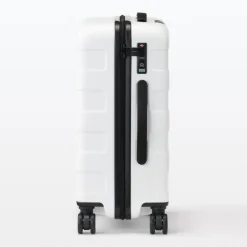 Adjustable Handle Hard Shell Suitcase 36L - White | Carry-On