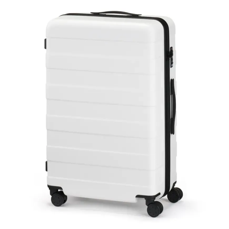 Adjustable Handle Hard Shell Suitcase 75L - White | Check-In