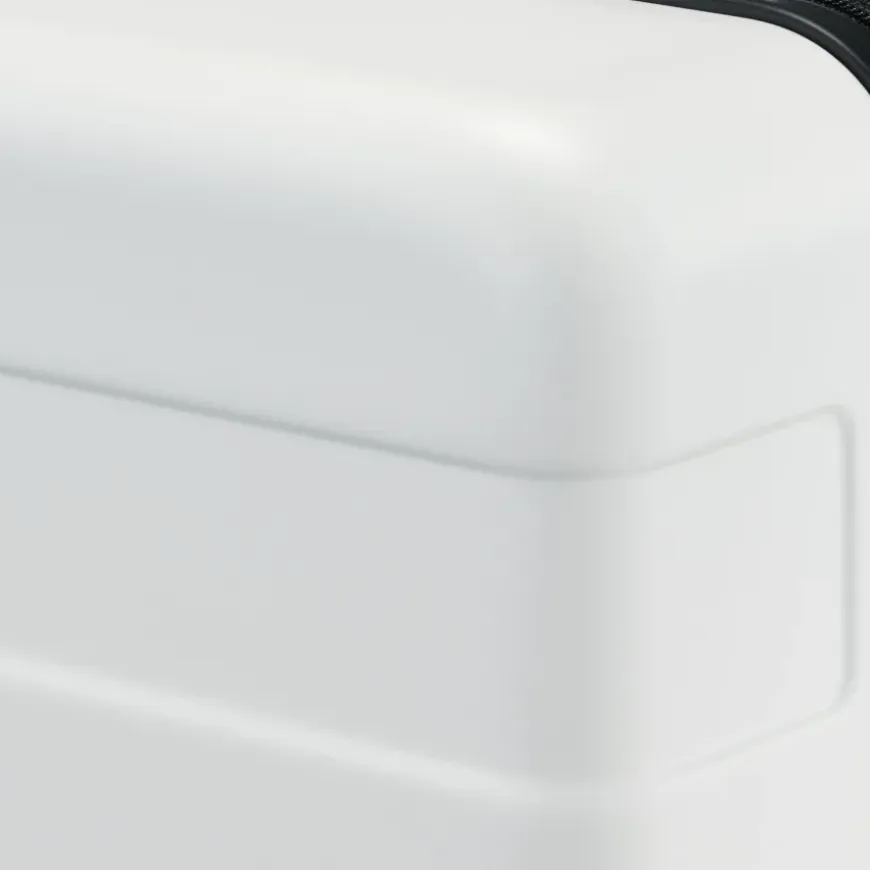 Adjustable Handle Hard Shell Suitcase 75L - White | Check-In