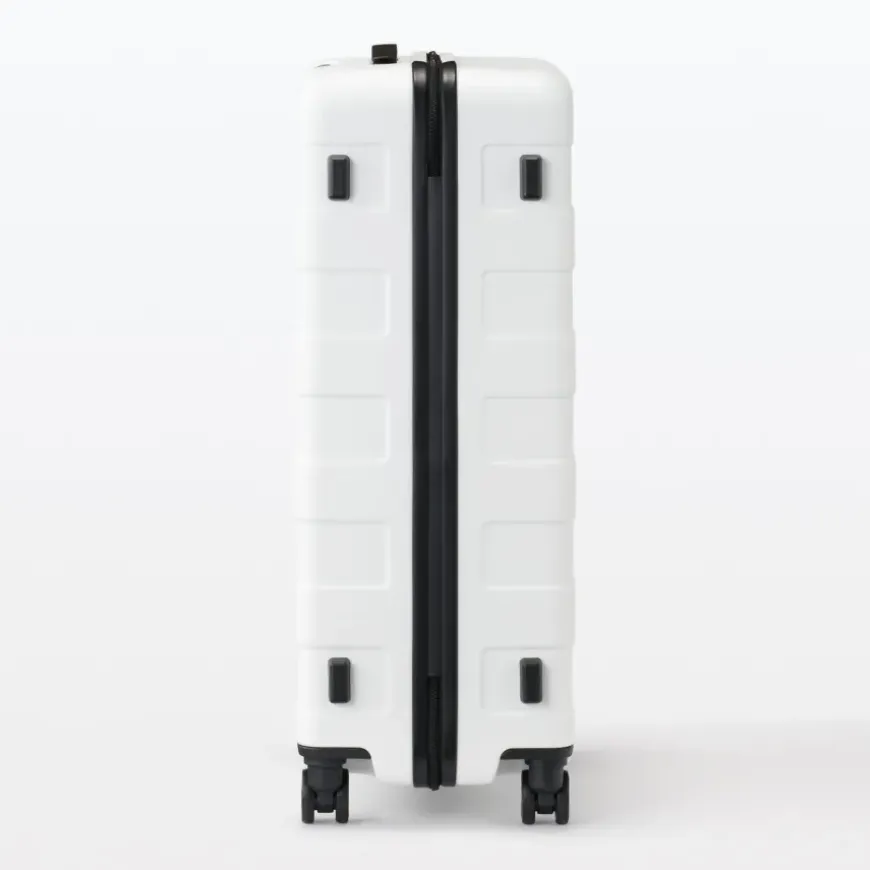 Adjustable Handle Hard Shell Suitcase 75L - White | Check-In