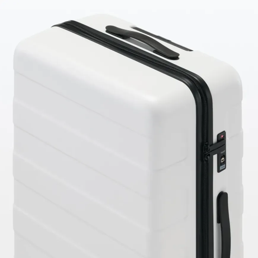 Adjustable Handle Hard Shell Suitcase 75L - White | Check-In