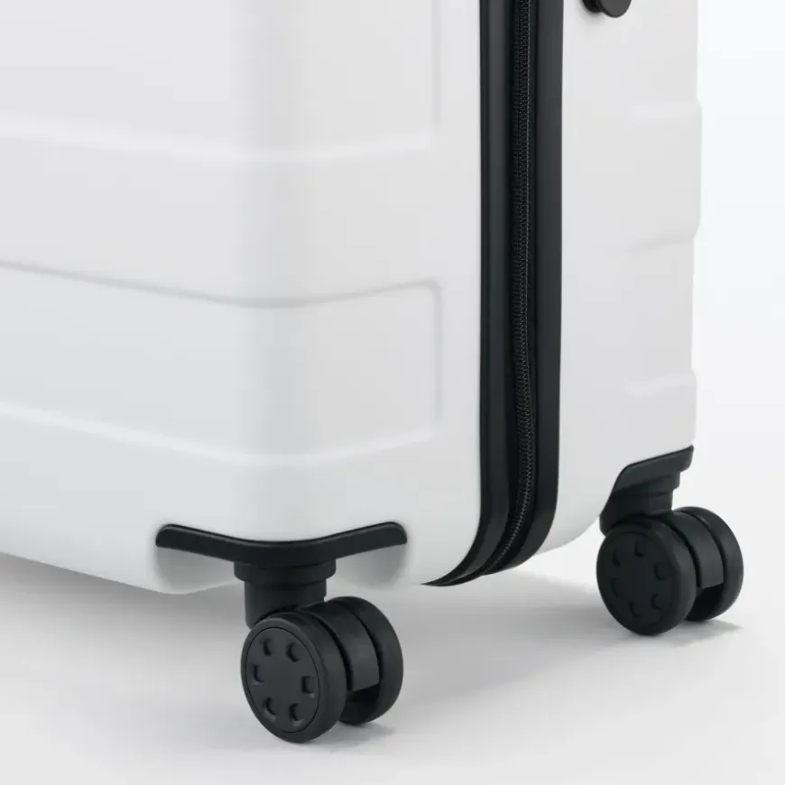 Adjustable Handle Hard Shell Suitcase 75L - White | Check-In