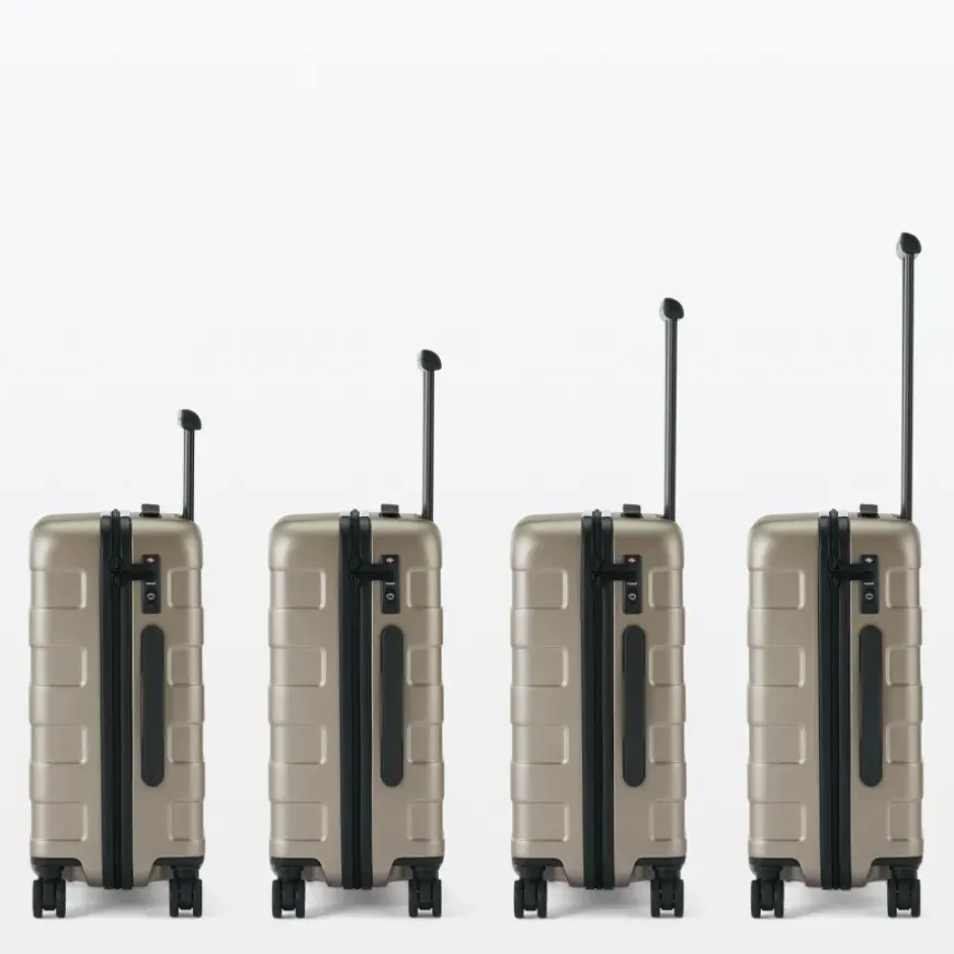 Adjustable Handle Hard Shell Suitcase 36L - Translucent | Carry-On