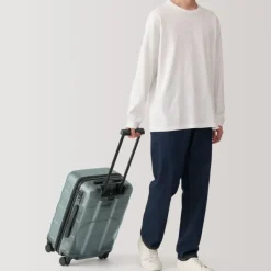 Adjustable Handle Hard Shell Suitcase 36L - Translucent | Carry-On