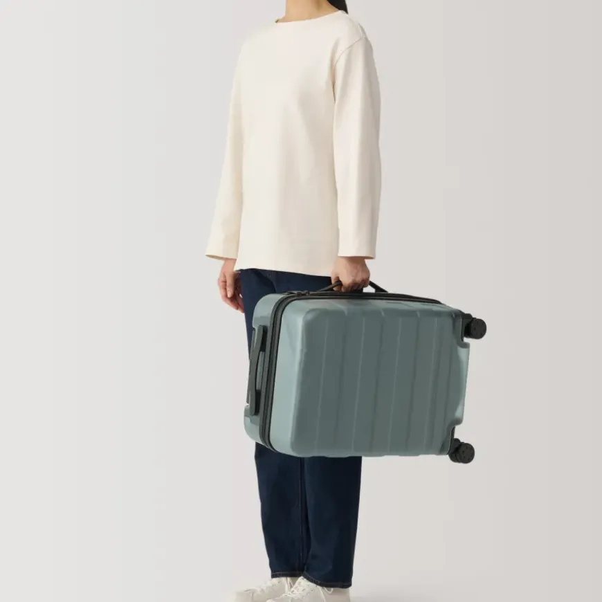 Adjustable Handle Hard Shell Suitcase 36L - Translucent | Carry-On
