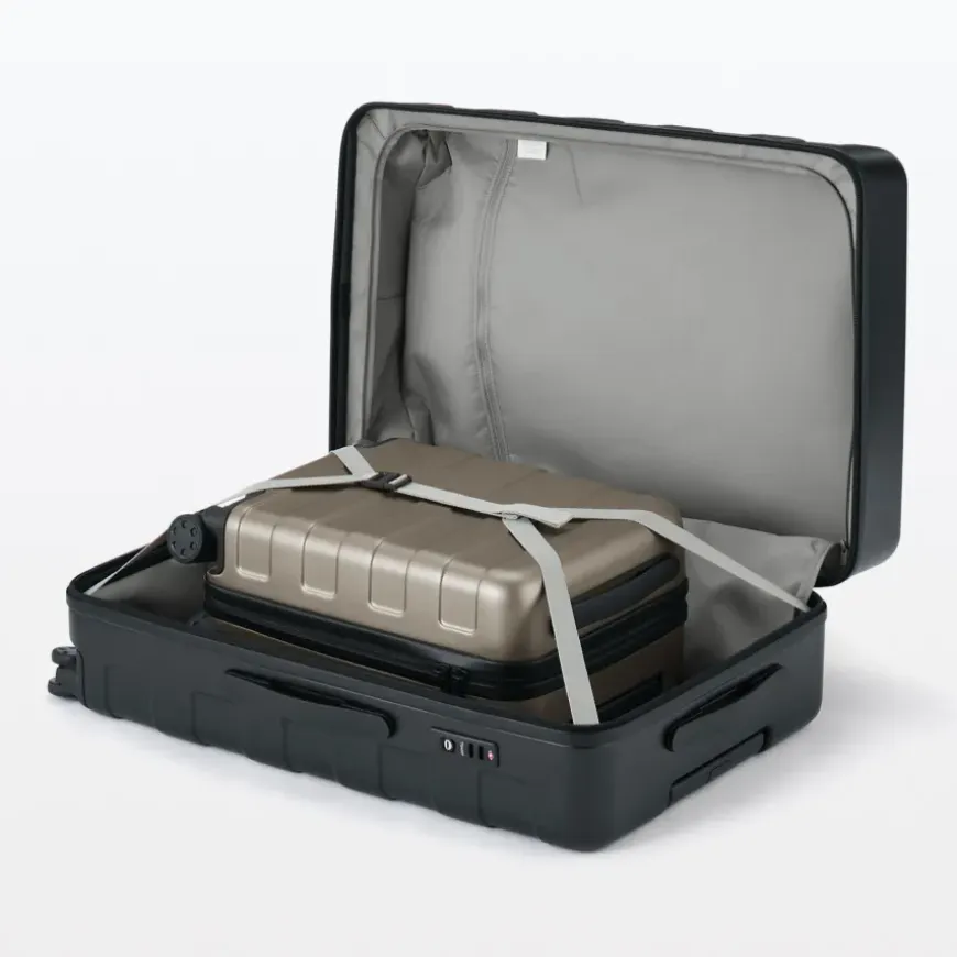 Adjustable Handle Hard Shell Suitcase 36L - Translucent | Carry-On