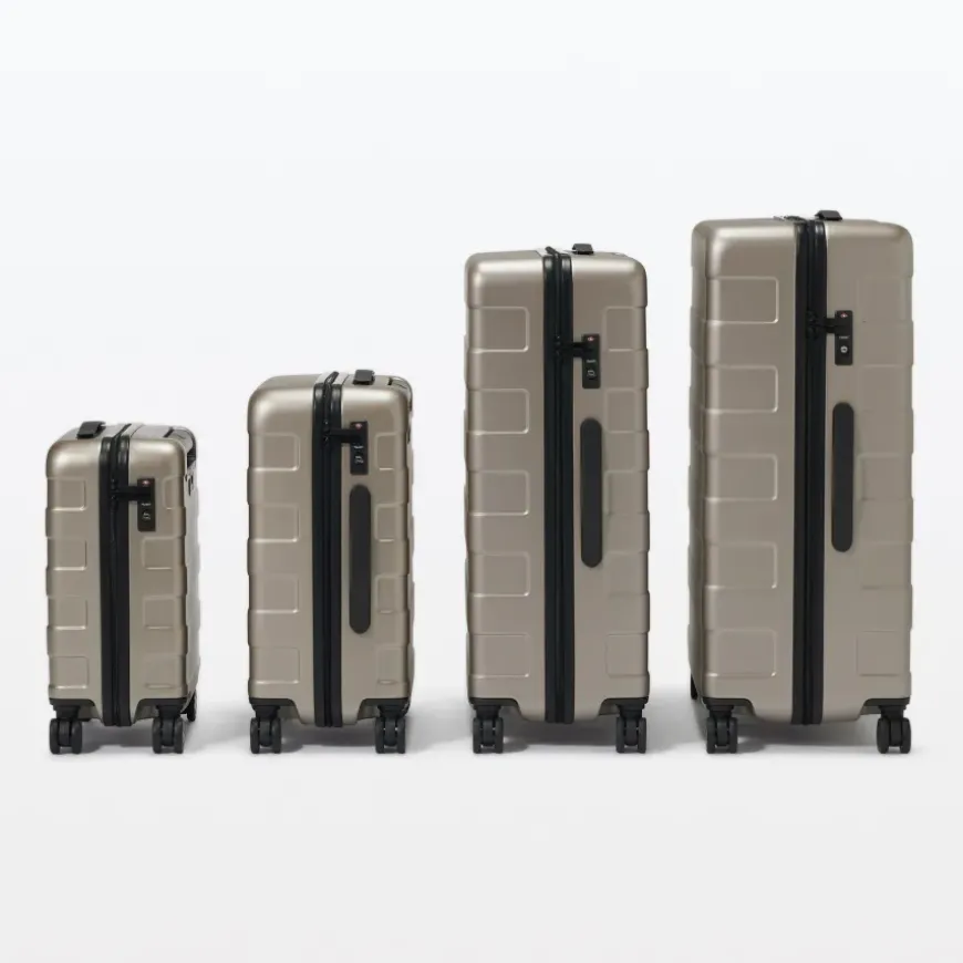 Adjustable Handle Hard Shell Suitcase 36L - Translucent | Carry-On