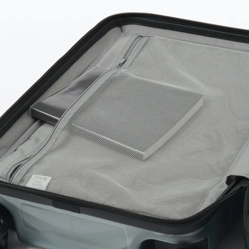 Adjustable Handle Hard Shell Suitcase 36L - Translucent | Carry-On