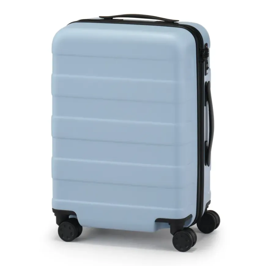 Adjustable Handle Hard Shell Suitcase 36L - Light Blue | Carry-On
