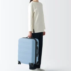 Adjustable Handle Hard Shell Suitcase 36L - Light Blue | Carry-On