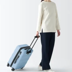 Adjustable Handle Hard Shell Suitcase 36L - Light Blue | Carry-On