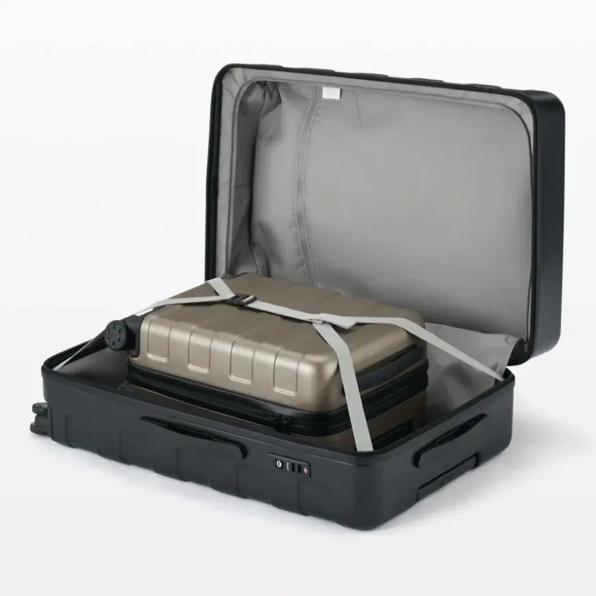 Adjustable Handle Hard Shell Suitcase 36L - Light Blue | Carry-On