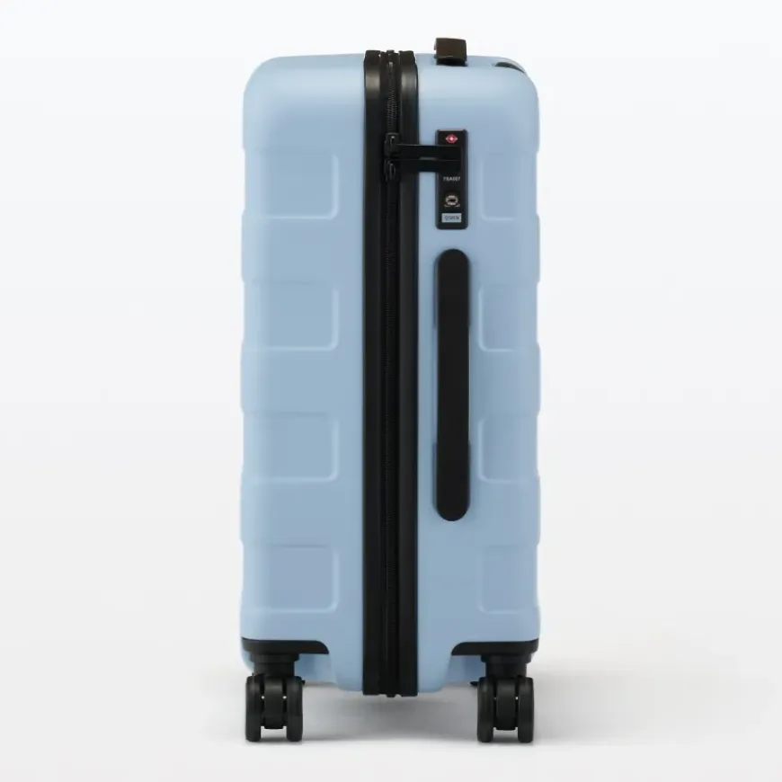 Adjustable Handle Hard Shell Suitcase 36L - Light Blue | Carry-On