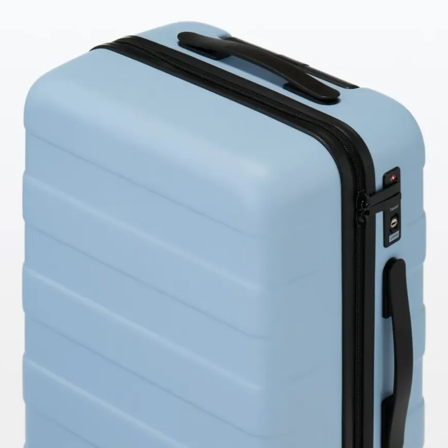 Adjustable Handle Hard Shell Suitcase 36L - Light Blue | Carry-On