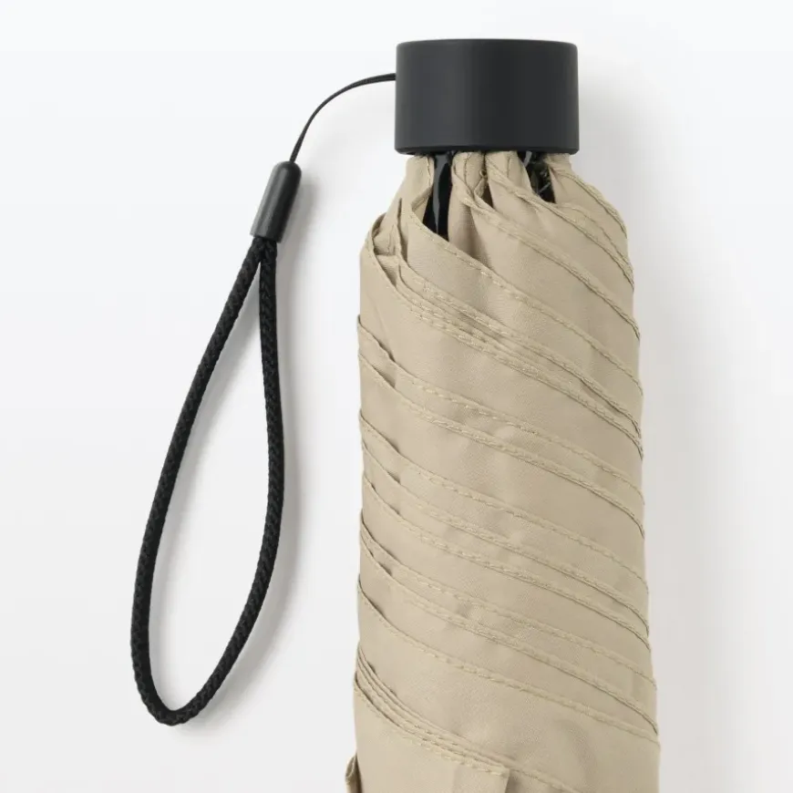 All-Weather Foldable Umbrella Beige