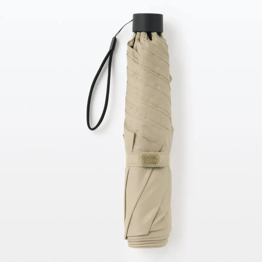 All-Weather Foldable Umbrella Beige