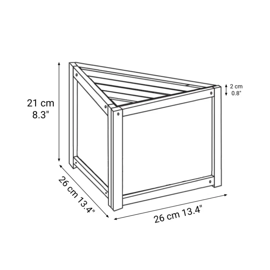 Bamboo Corner Rack 1 Tier