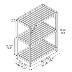 Bamboo Multi-Purpose Rack 3 Tiers