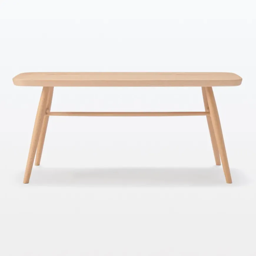 Beech Wood Bench with Round Legs