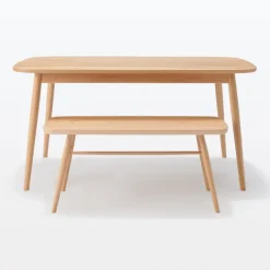 Beech Wood Bench with Round Legs