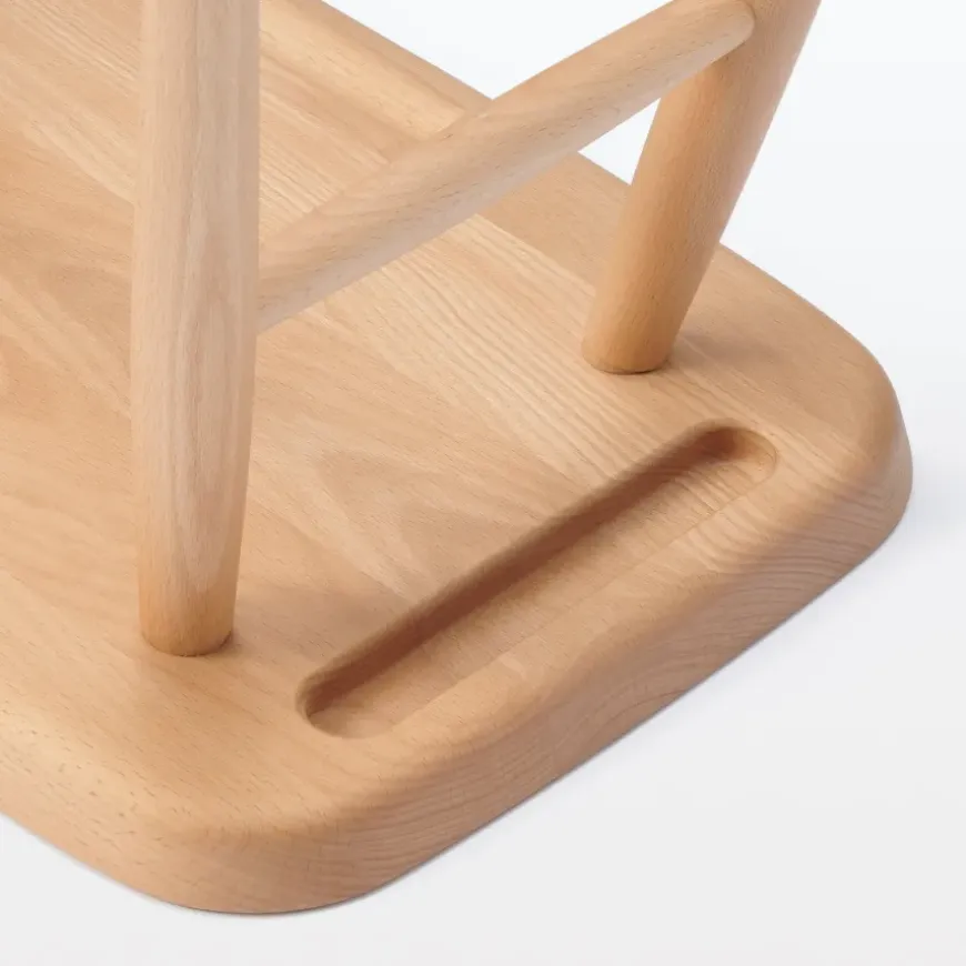 Beech Wood Stool with Round Legs