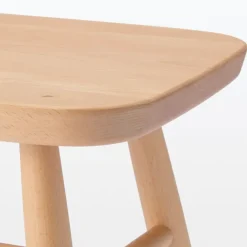 Beech Wood Stool with Round Legs