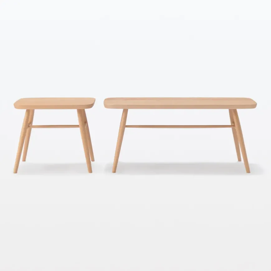 Beech Wood Stool with Round Legs
