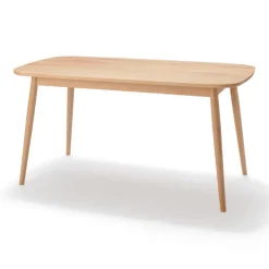 Beech Wood Table with Round Legs - W 59.1"