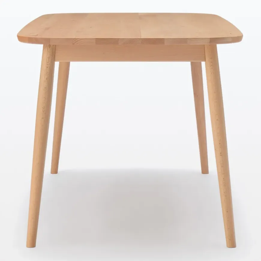 Beech Wood Table with Round Legs - W 59.1"