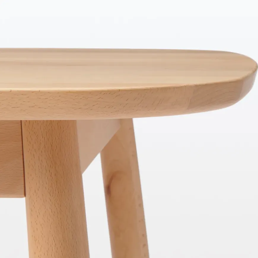 Beech Wood Table with Round Legs - W 59.1"