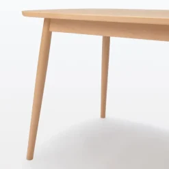 Beech Wood Table with Round Legs - W 59.1