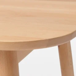Beech Wood Table with Round Legs - W 59.1