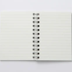 Beige Double Ring Lined Notebook
