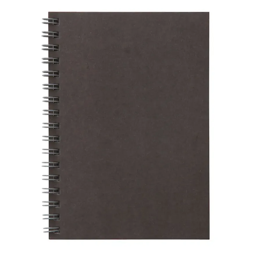 Dark Gray Double Ring Lined Notebook