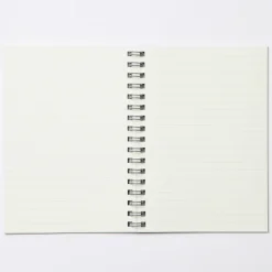Dark Gray Double Ring Lined Notebook
