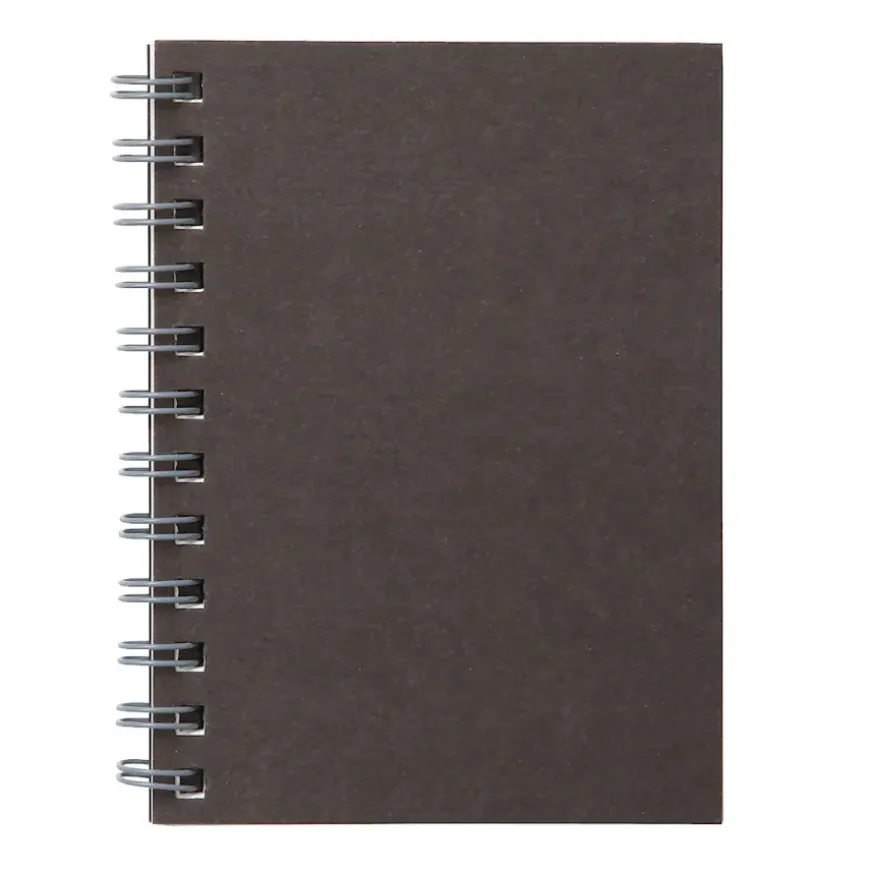 Dark Gray Double Ring Lined Notebook