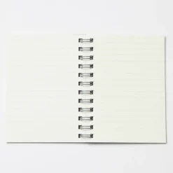 Dark Gray Double Ring Lined Notebook