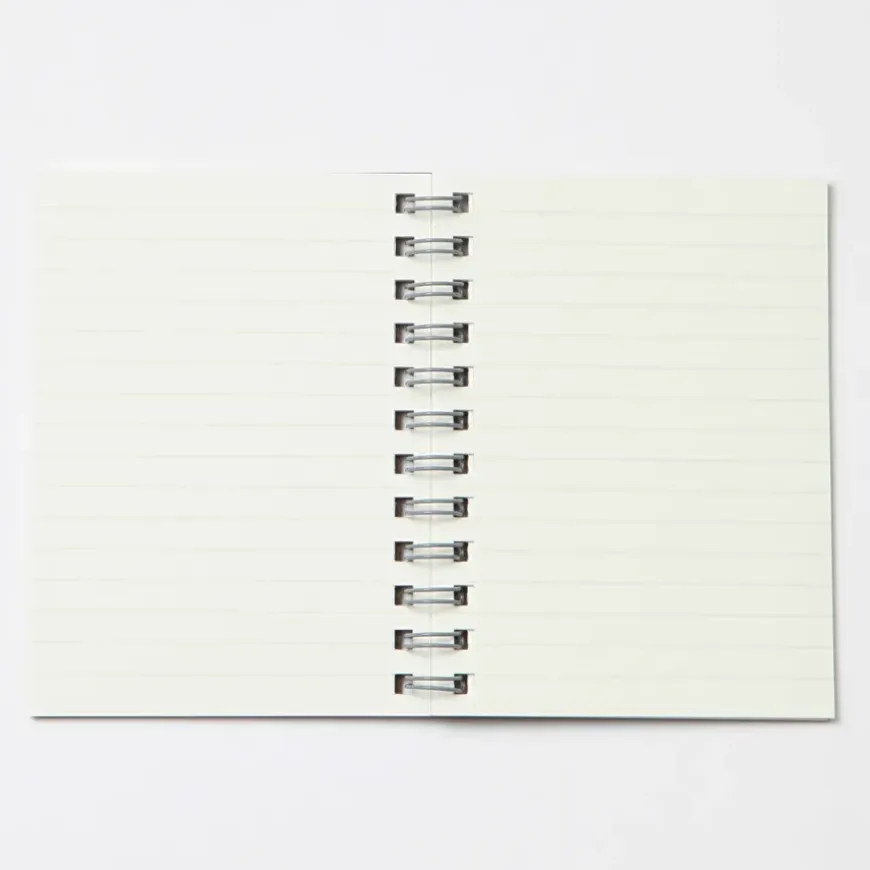 Dark Gray Double Ring Lined Notebook