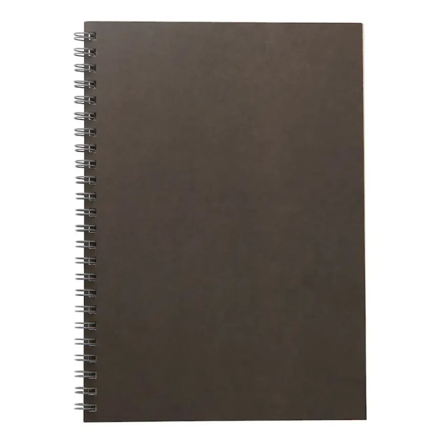 Dark Gray Double Ring Lined Notebook