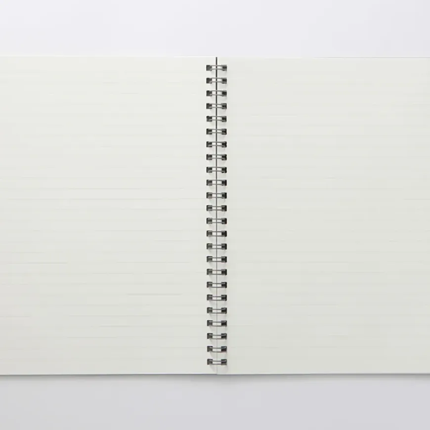 Dark Gray Double Ring Lined Notebook