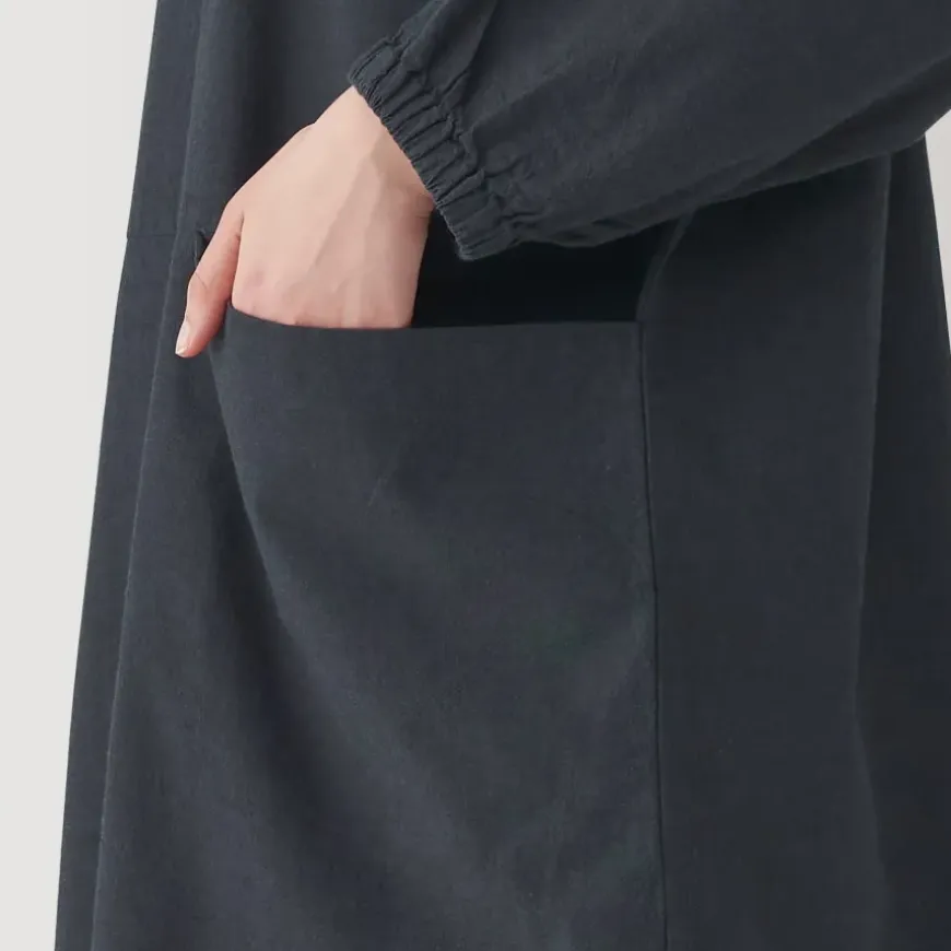 Easy Fit Long Sleeve Apron - Dark Gray