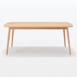 [HD] Beech Wood Table with Round Legs - W 70.9"
