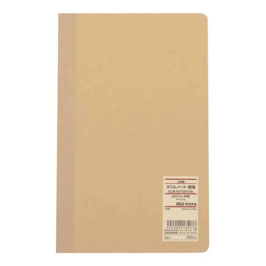 High Quality Paper Bind Plain Notebook - Slim