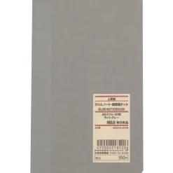 High Quality Paper Bind Slim Notebook - Horizontal Line and Vertical Dot Grid