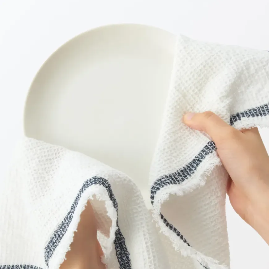 Indian Cotton Waffle Weave Multipurpose Cloth - Navy